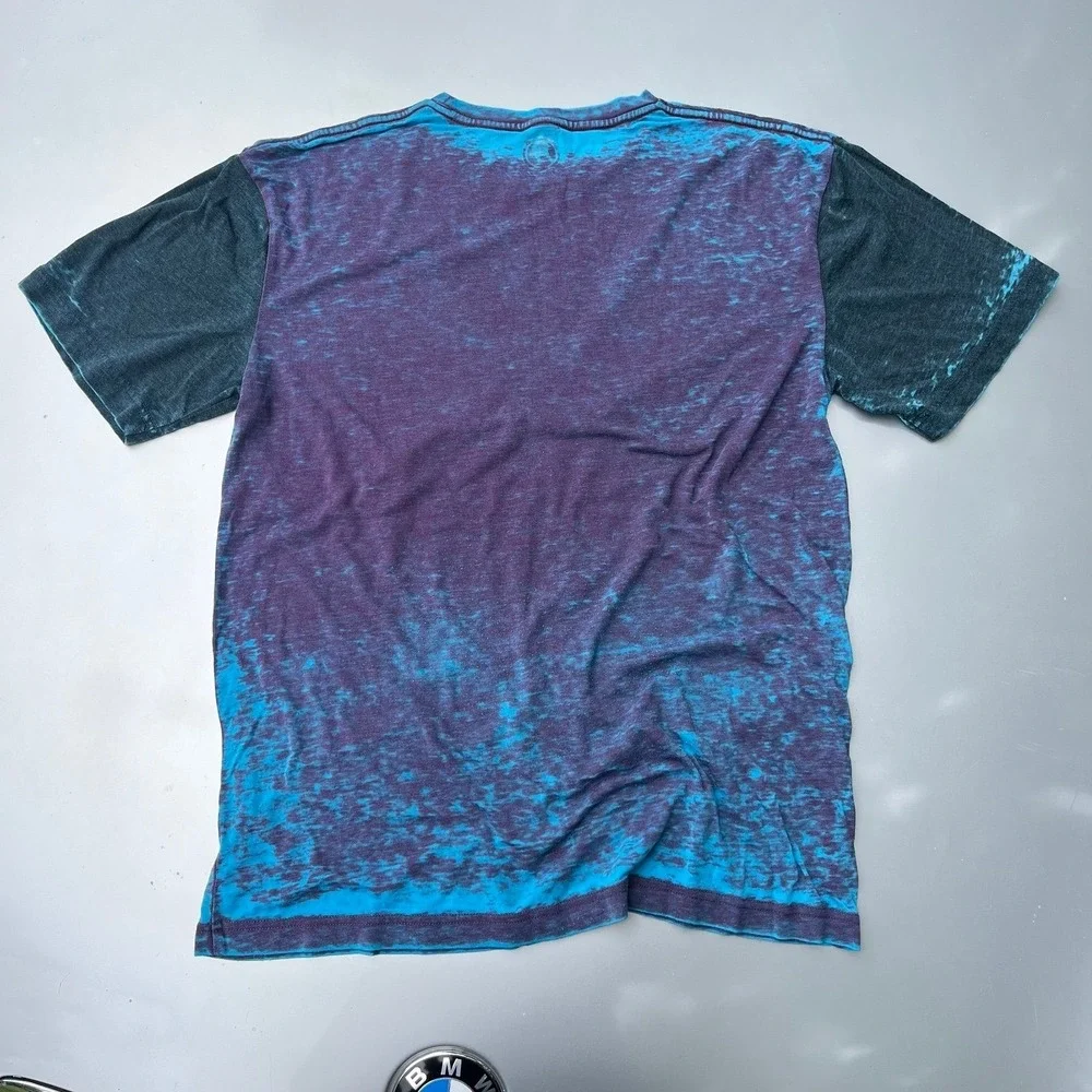 Blue and purple tye dye type of style Jimi Hendrix t-shirt